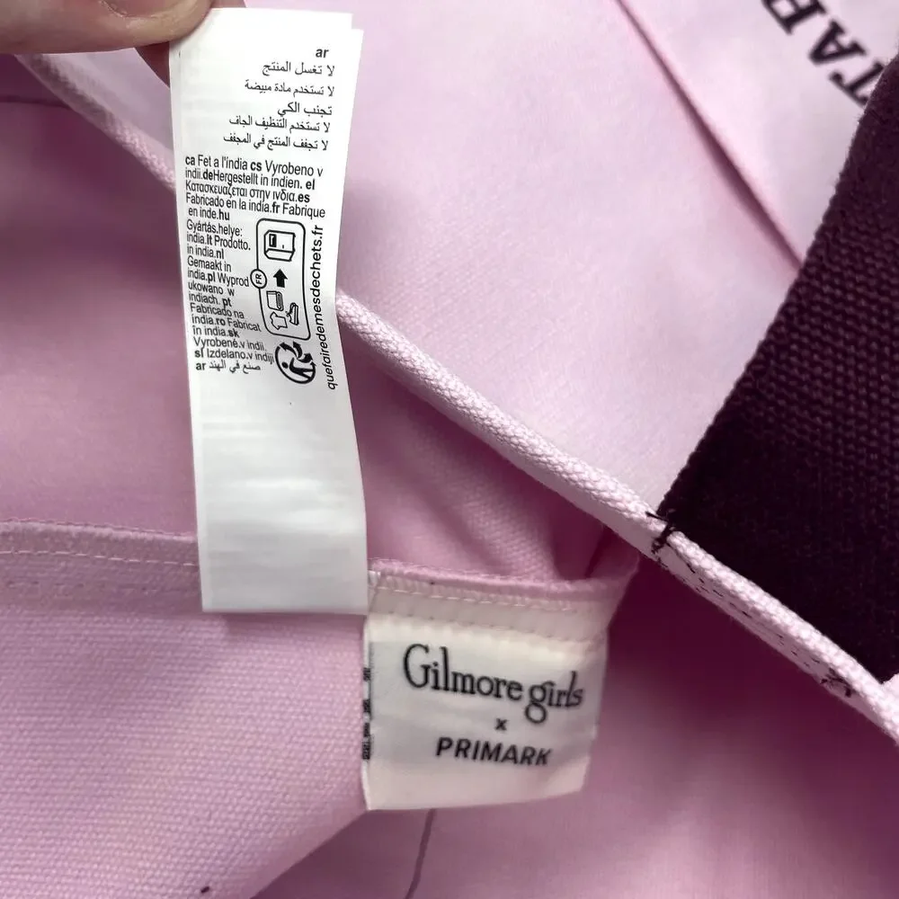 Gilmore Girls X Primark Pink Stars Hollow Tote Bag Reusable 100% Cotton